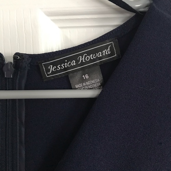 Jessica Howard Women’s 16 Navy Blue Dress - Picture 3 of 3